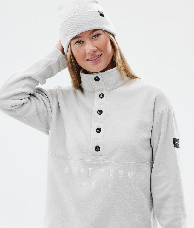 Women Dope Comfy W Fleece Light Grey / Black | DVBZGOH-87