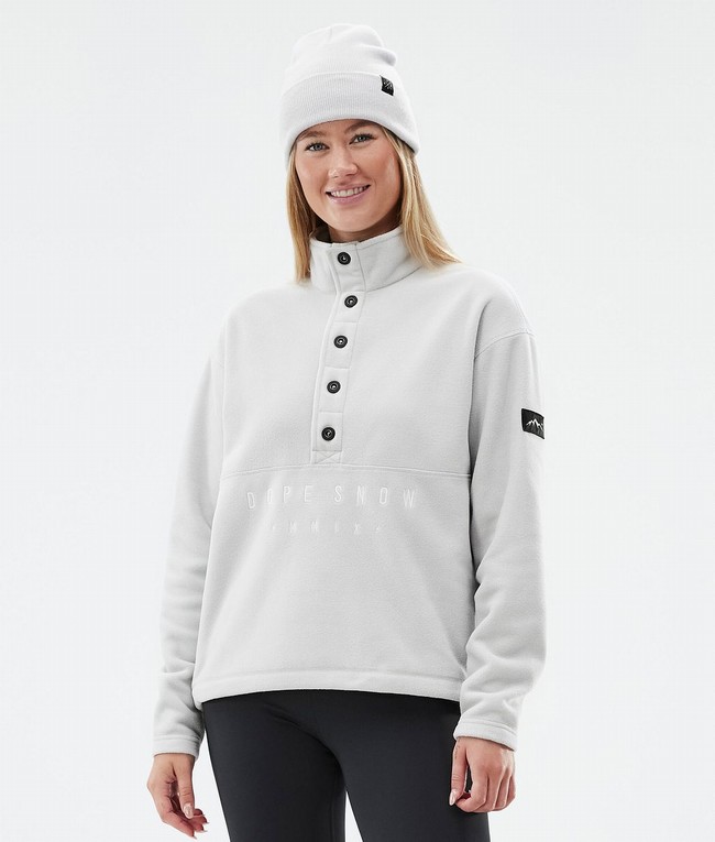 Women Dope Comfy W Fleece Light Grey / Black | DVBZGOH-87