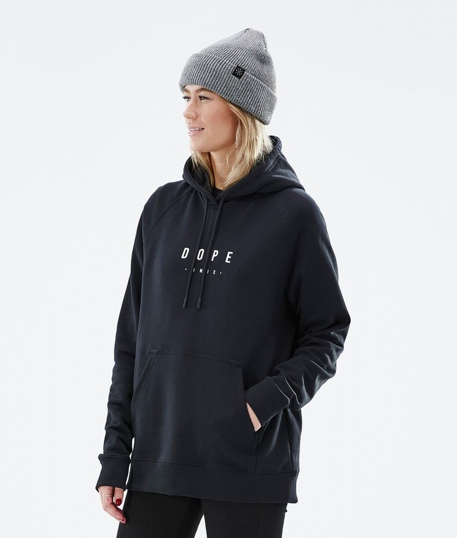 Women Dope Common W 2022 Hoodie Black | NOTABHD-86