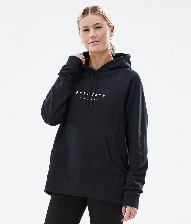 Women Dope Common W 2022 Hoodie Black | SEYBOVM-64