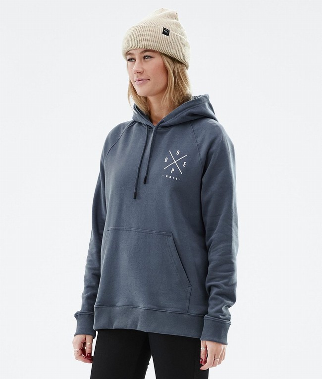 Women Dope Common W 2022 Hoodie Blue | AGBNVYD-68