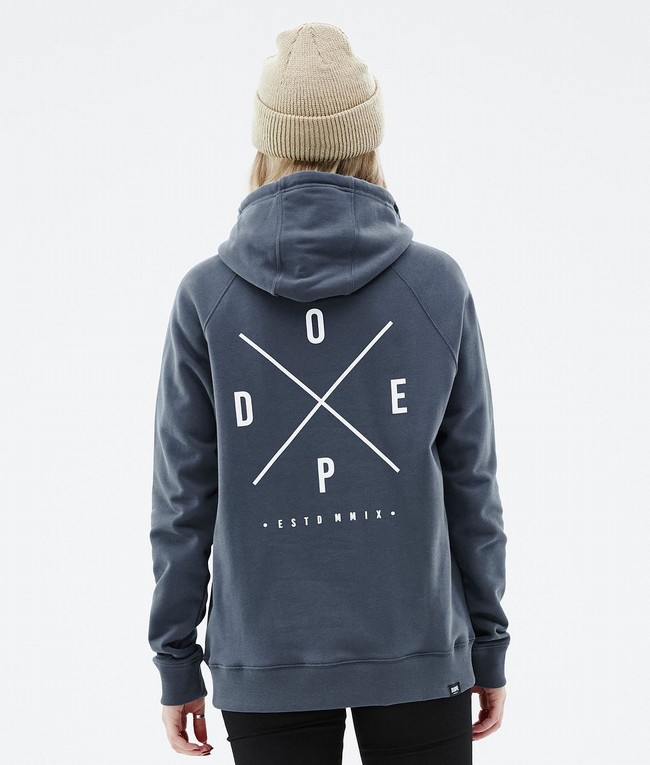 Women Dope Common W 2022 Hoodie Blue | AGBNVYD-68