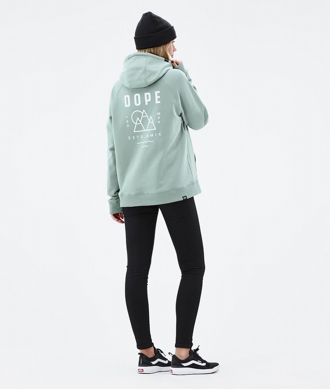 Women Dope Common W 2022 Hoodie Green | RIGEBVQ-23