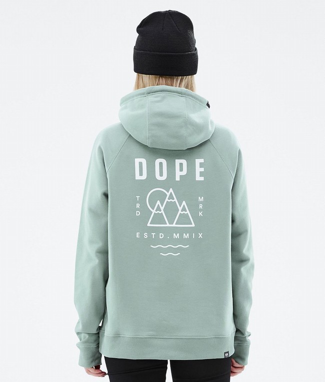 Women Dope Common W 2022 Hoodie Green | RIGEBVQ-23