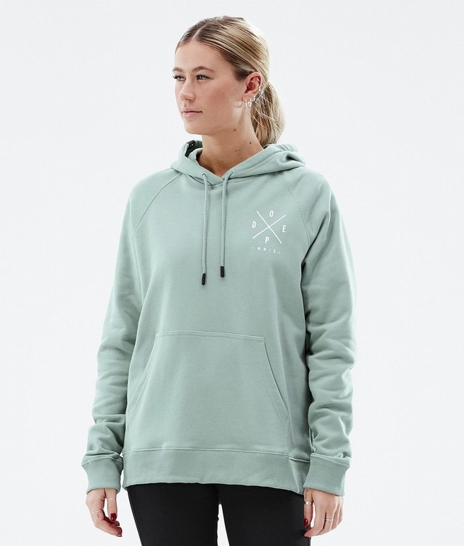 Women Dope Common W 2022 Hoodie Green | UBWTPSY-90