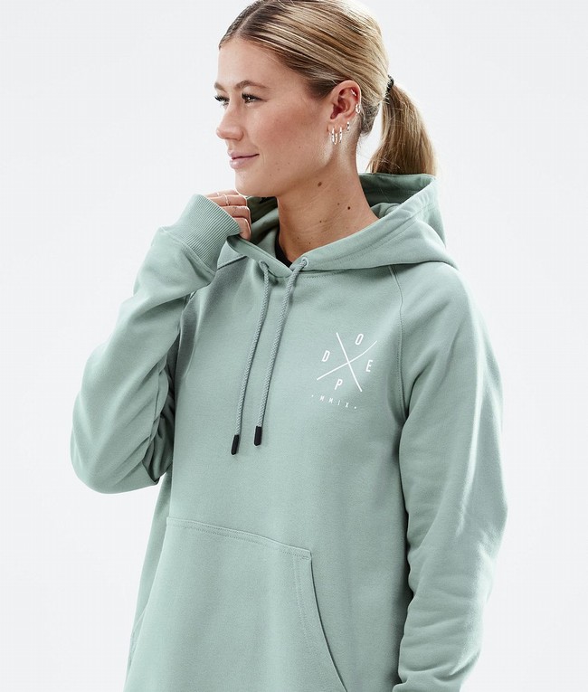 Women Dope Common W 2022 Hoodie Green | UBWTPSY-90