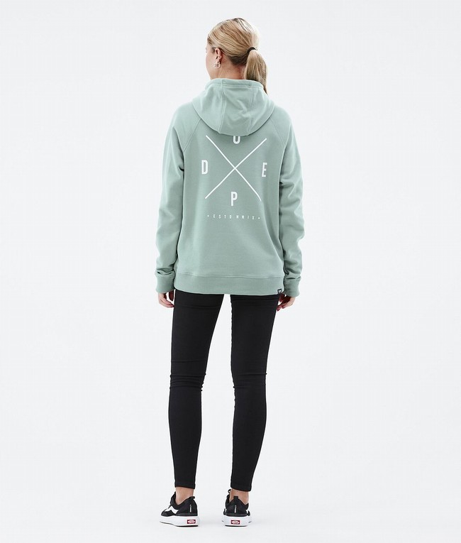 Women Dope Common W 2022 Hoodie Green | UBWTPSY-90