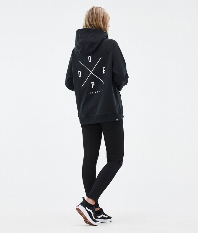 Women Dope Common W Hoodie Black | MCVKJIQ-48