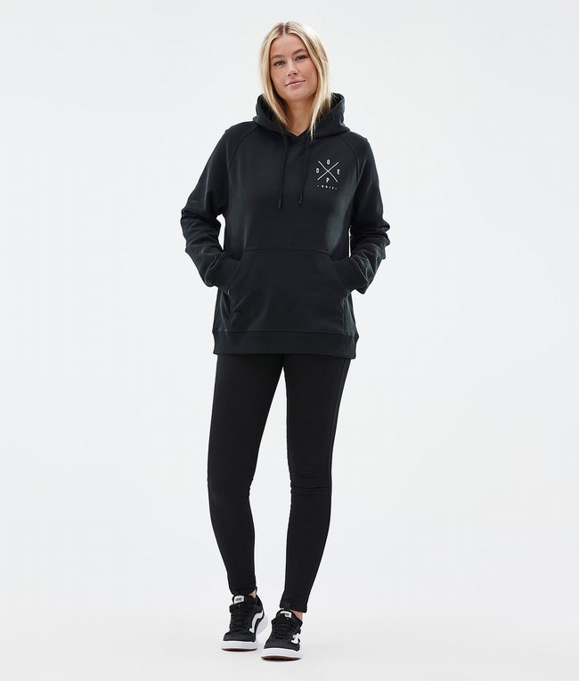 Women Dope Common W Hoodie Black | MCVKJIQ-48