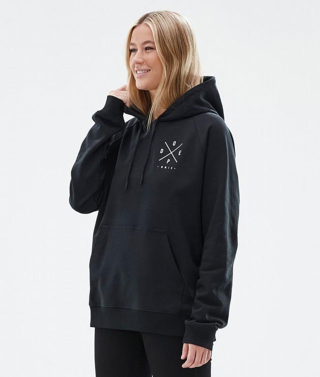 Women Dope Common W Hoodie Black | MCVKJIQ-48