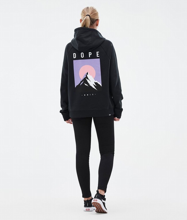 Women Dope Common W Hoodie Black | OGUHYVN-02