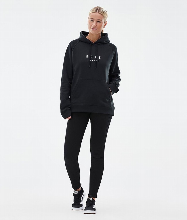 Women Dope Common W Hoodie Black | OGUHYVN-02