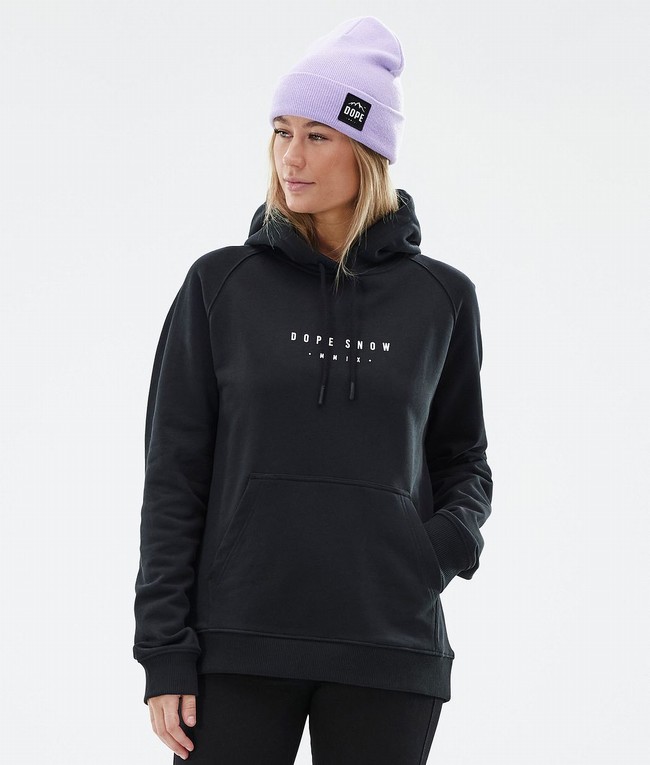 Women Dope Common W Hoodie Black | QSPYRNF-17