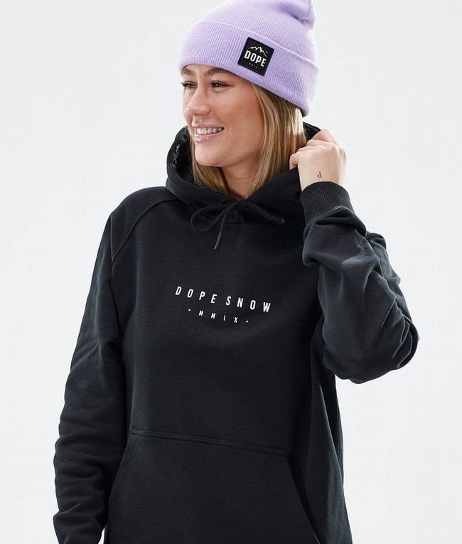 Women Dope Common W Hoodie Black | QSPYRNF-17