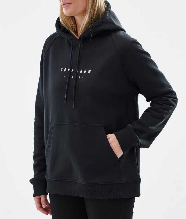 Women Dope Common W Hoodie Black | QSPYRNF-17