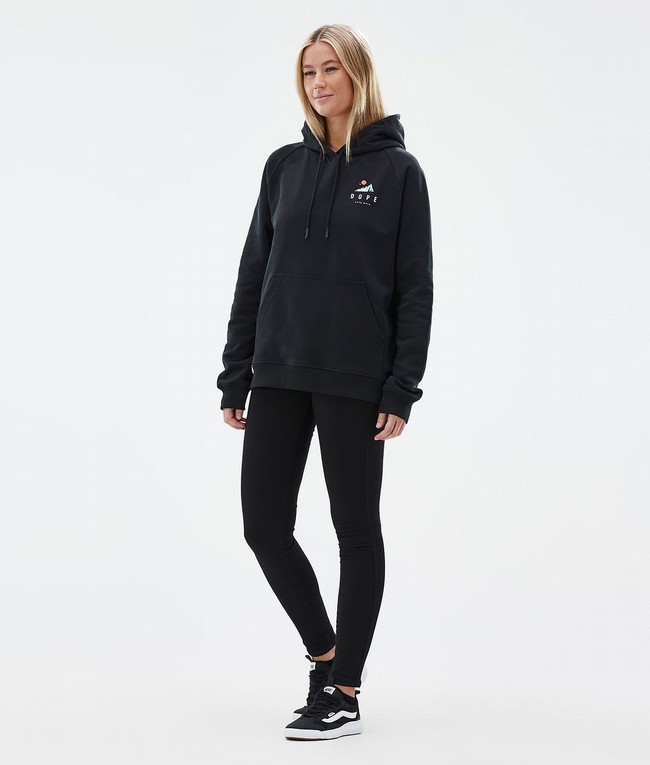 Women Dope Common W Hoodie Black | YXFTIML-92