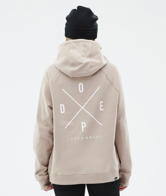 Women Dope Common W Hoodie Brown | LNHCZUJ-38