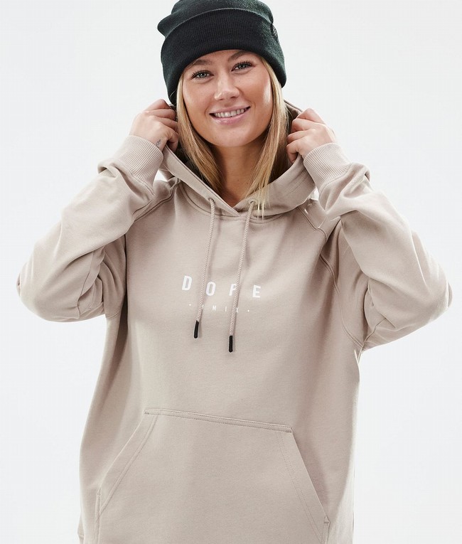 Women Dope Common W Hoodie Brown | OKXSPWA-27