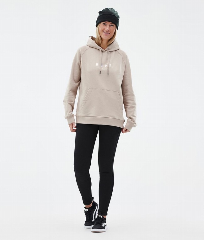 Women Dope Common W Hoodie Brown | OKXSPWA-27