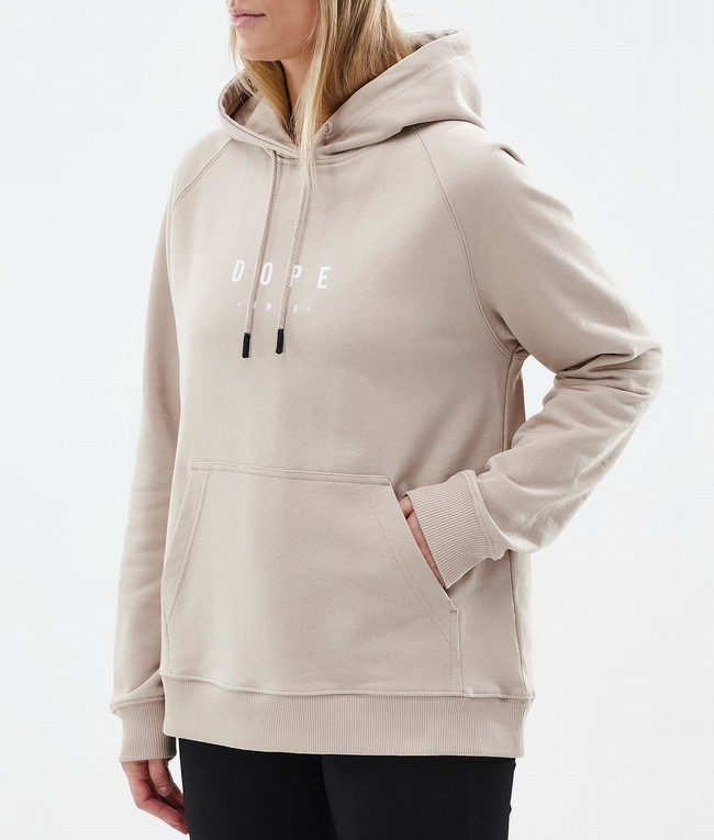 Women Dope Common W Hoodie Brown | OKXSPWA-27