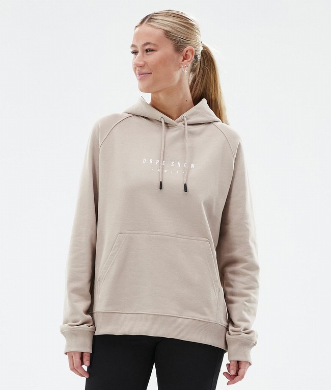 Women Dope Common W Hoodie Brown | QRHIEYA-98