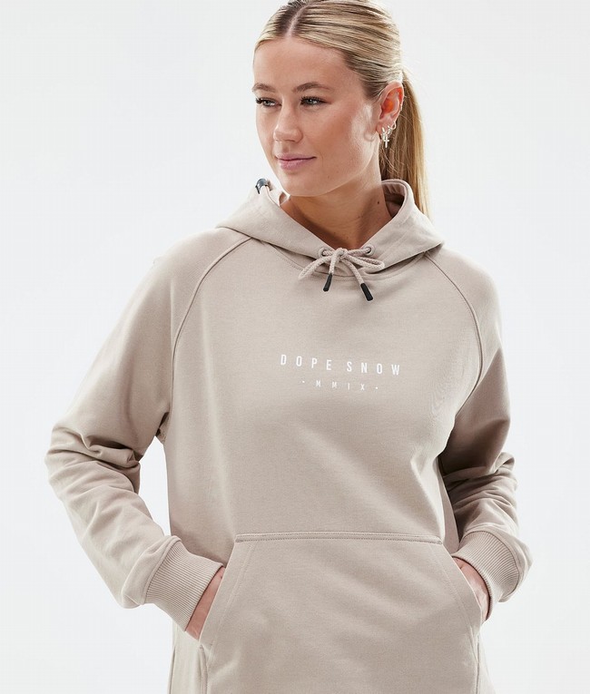 Women Dope Common W Hoodie Brown | QRHIEYA-98