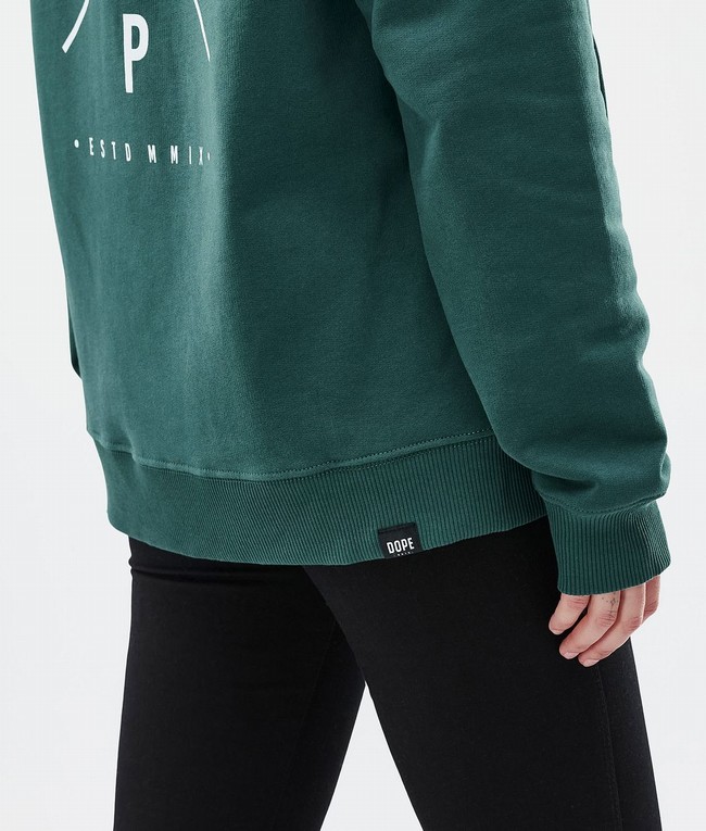 Women Dope Common W Hoodie Green | LMJWAED-39