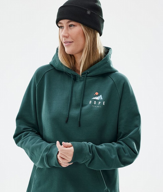 Women Dope Common W Hoodie Green | QSFLNYK-45