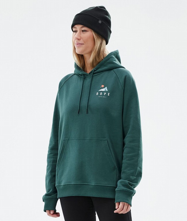 Women Dope Common W Hoodie Green | QSFLNYK-45