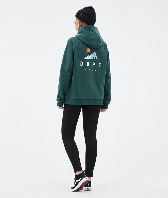 Women Dope Common W Hoodie Green | QSFLNYK-45