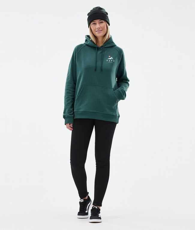 Women Dope Common W Hoodie Green | QSFLNYK-45