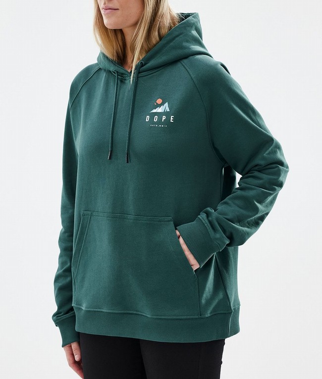 Women Dope Common W Hoodie Green | QSFLNYK-45