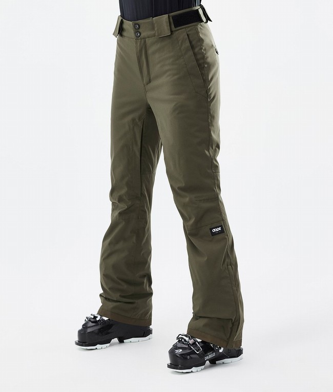 Women Dope Con W 2022 Ski Pants Olive / Green | NLWCFDZ-92