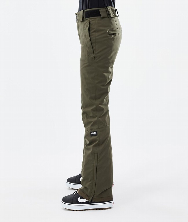 Women Dope Con W 2022 Snowboard Pants Olive / Green | XQPFSEW-37