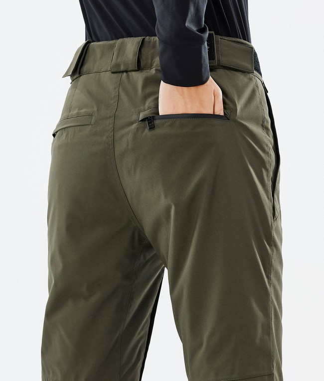 Women Dope Con W 2022 Snowboard Pants Olive / Green | XQPFSEW-37