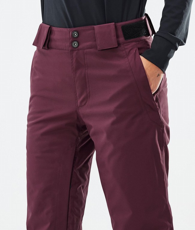 Women Dope Con W Ski Pants Burgundy | AGMPFLI-01