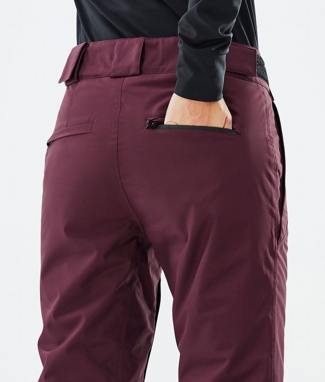 Women Dope Con W Ski Pants Burgundy | AGMPFLI-01