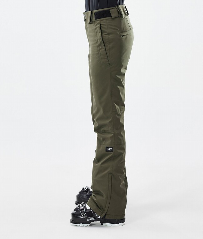 Women Dope Con W Ski Pants Olive / Green | FCXTAWV-65