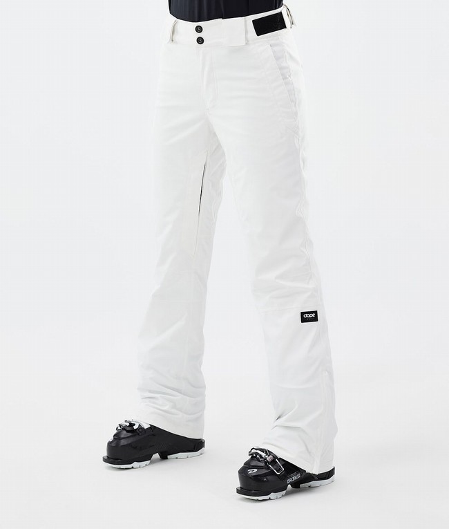 Women Dope Con W Ski Pants White | PDVRZXA-63