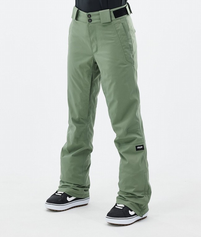 Women Dope Con W Snowboard Pants Green | IJXUBTL-82