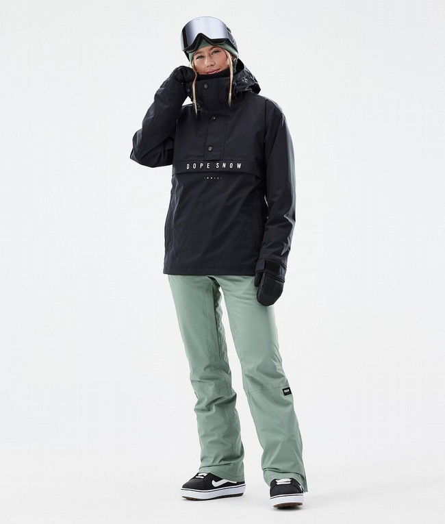 Women Dope Con W Snowboard Pants Green | MSVBFRO-65