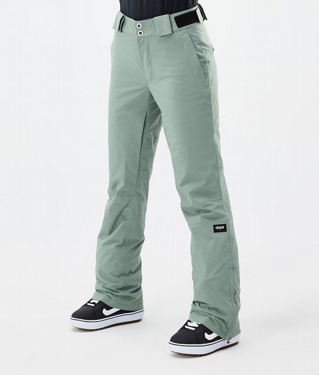 Women Dope Con W Snowboard Pants Green | MSVBFRO-65