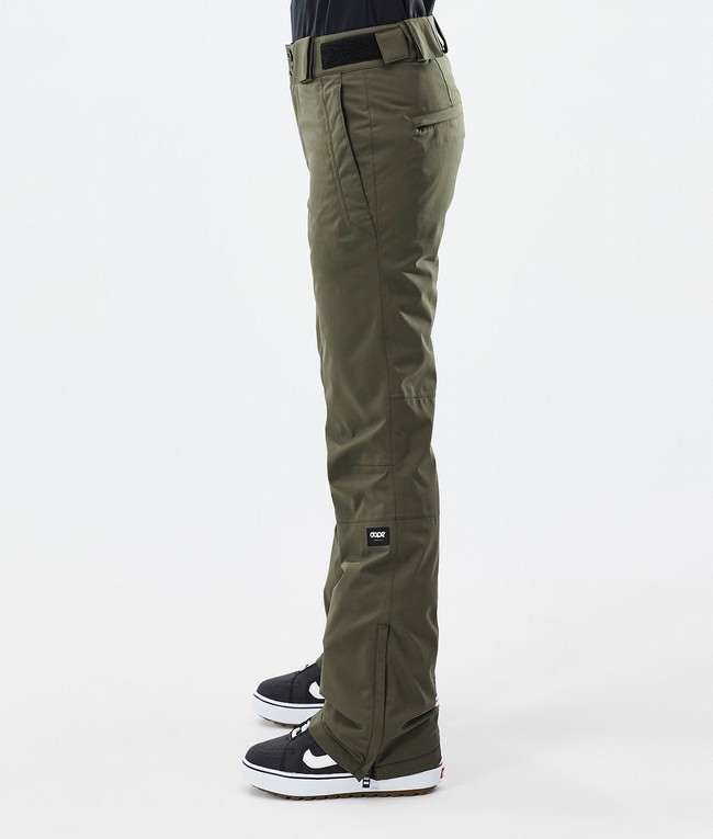 Women Dope Con W Snowboard Pants Olive / Green | GOCNKLT-42