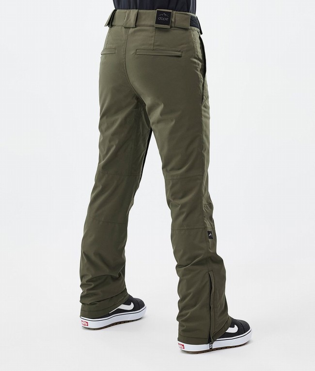 Women Dope Con W Snowboard Pants Olive / Green | GOCNKLT-42