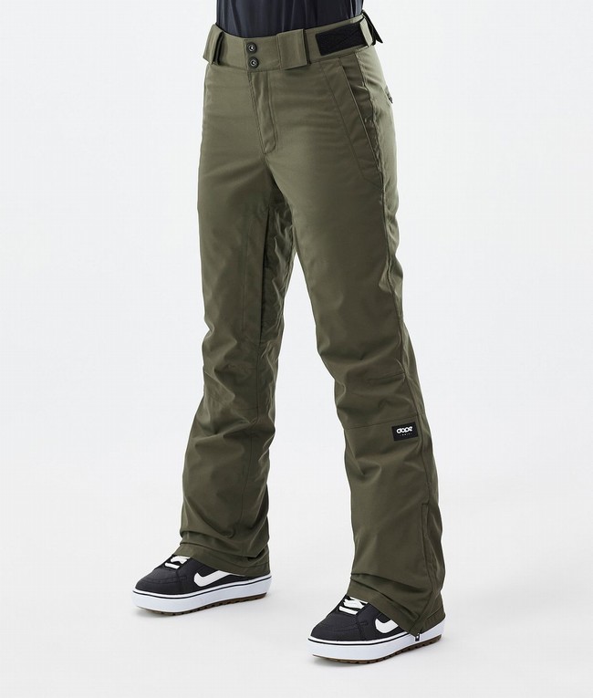 Women Dope Con W Snowboard Pants Olive / Green | GOCNKLT-42