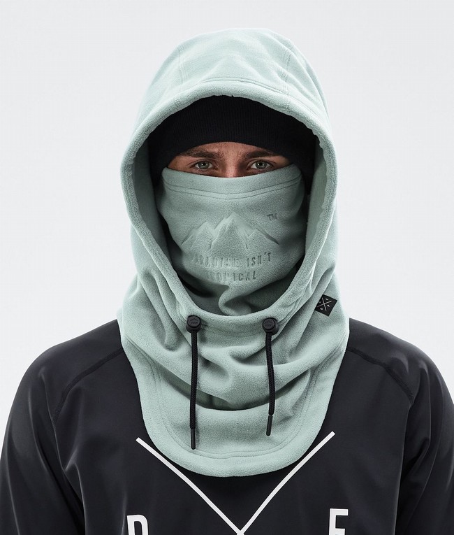 Women Dope Cozy Hood II Face Masks Green | HXNSYEQ-26