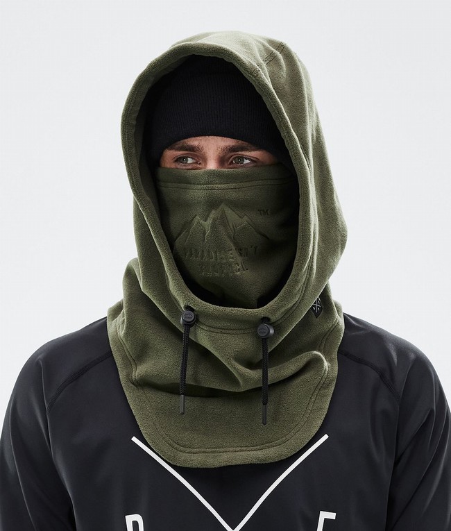 Women Dope Cozy Hood II Face Masks Olive / Green | CWGXKSE-98