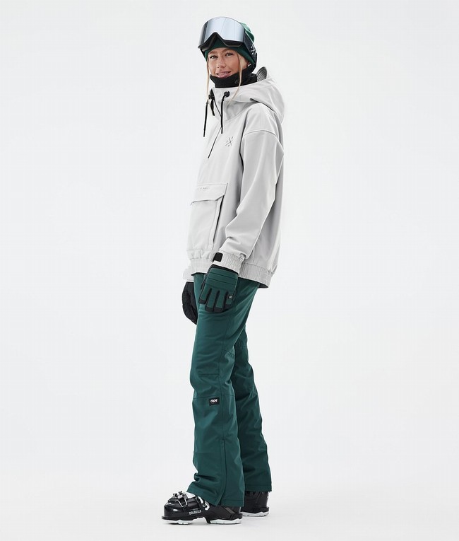 Women Dope Cyclone W Ski Jackets Light Grey | NOZCLPY-18