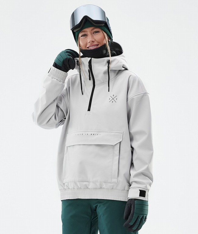 Women Dope Cyclone W Ski Jackets Light Grey | NOZCLPY-18