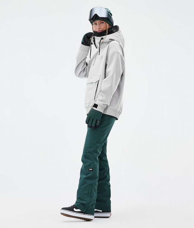 Women Dope Cyclone W Snowboard Jackets Light Grey | UDKZYRB-30